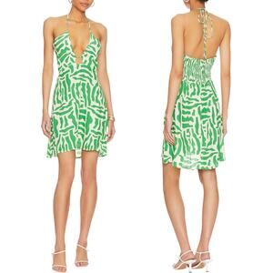 Faithfull The Brand NWT Women’s ‘Surrau’ Mini Dress Tulli Green Size AU 12, US 8